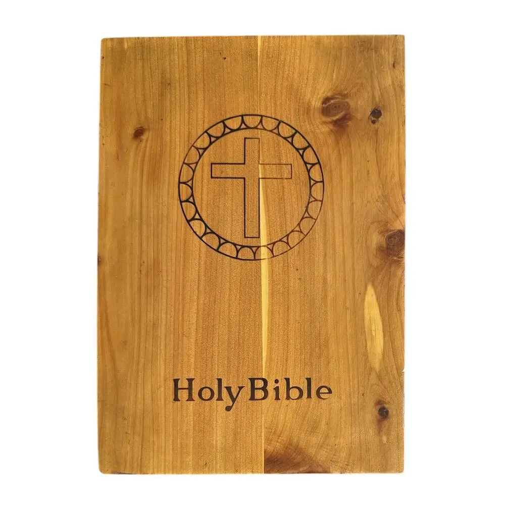 Vintage Holy Bible Wooden Carrying Storage Case Carpenters Union Made Nashville
